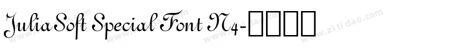 JuliaSoft Special Font N4字体转换